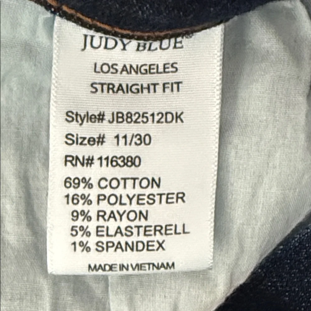 Judy Blue 11/30 straight fit dark wash jeans 👖 - Picture 4 of 9